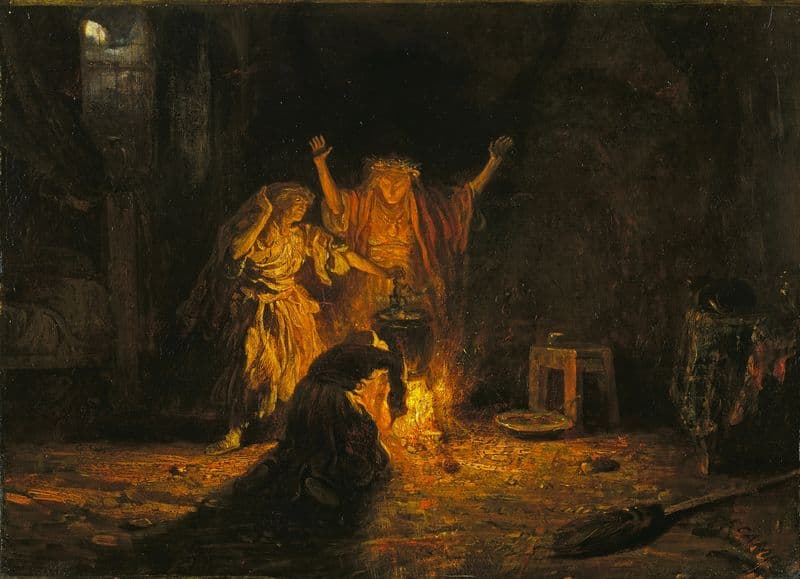 The Witches in Macbeth (c.1841 - 1842) as a canvas print