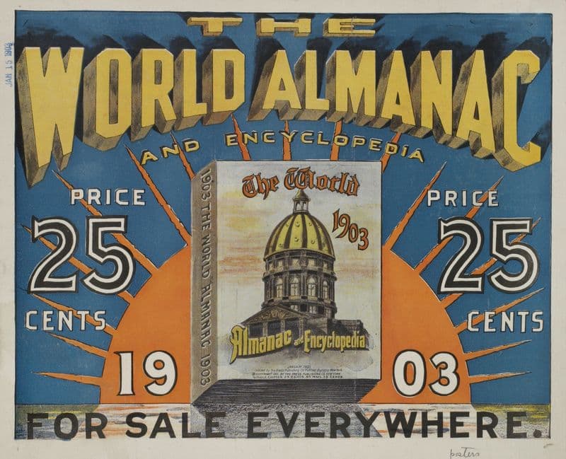 The world almanac (1895-1911) as a canvas print