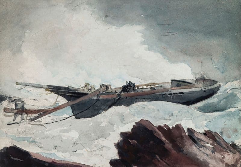 The Wrecked Schooner (c.1900–1910) as a canvas print