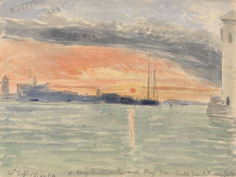 The Zattere, Sunset as a canvas print