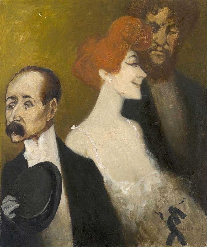 Theater outing with Yvette Guilbert as a canvas print