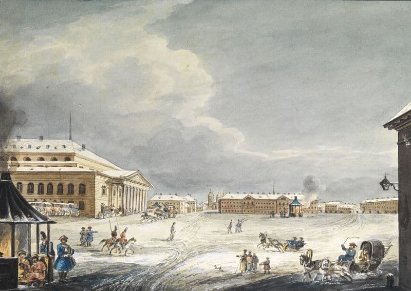 Theaterplatz St Petersburg as a canvas print