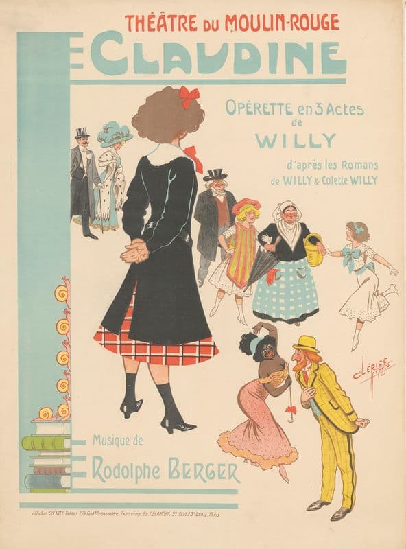 Théâtre du Moulin-Rouge. Claudine as a canvas print