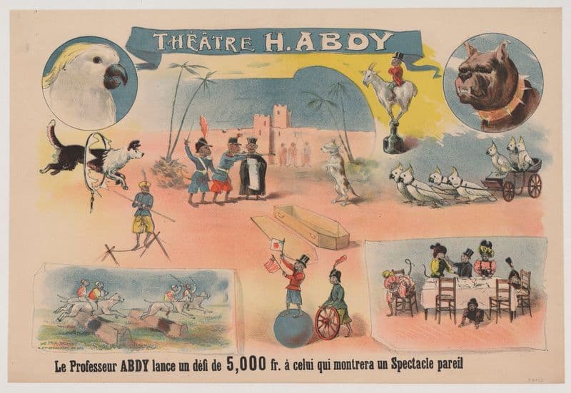 Théatre H. Abdy le professeur Abdy lance un défi de 5,000 fr. à celui qui montrera un spectacle pareil as a canvas print