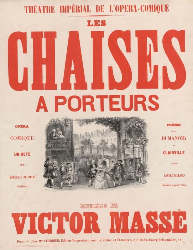 Théâtre Imperial de l’Opéra-Comique Les Chaises à porteurs as a canvas print