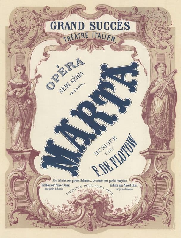 Théâtre-Italien. Opéra semi-seria en 4 actes. Marta as a canvas print
