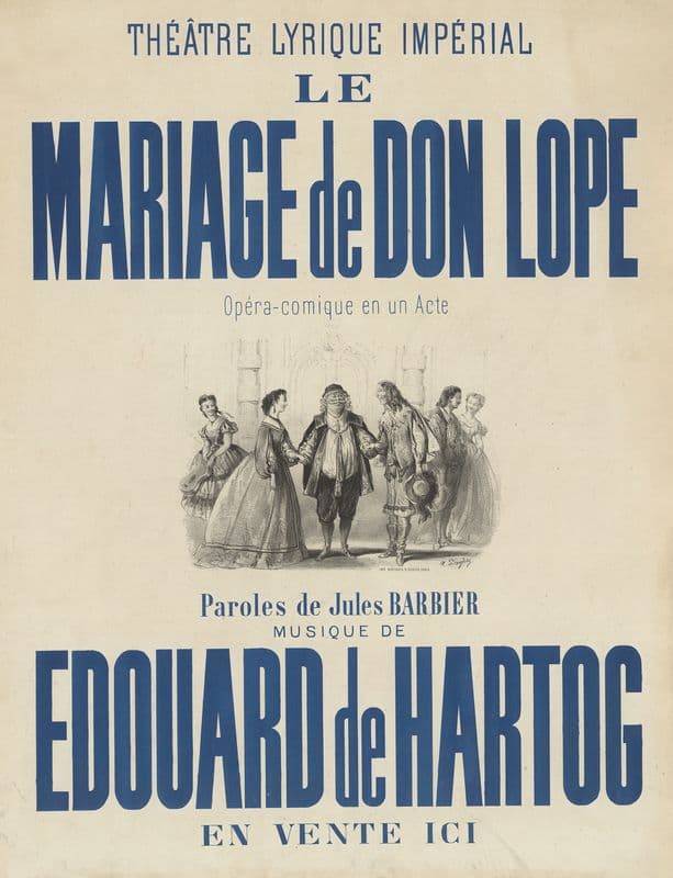 Théatre lyrique impérial. Le Mariage de Don Lope as a canvas print