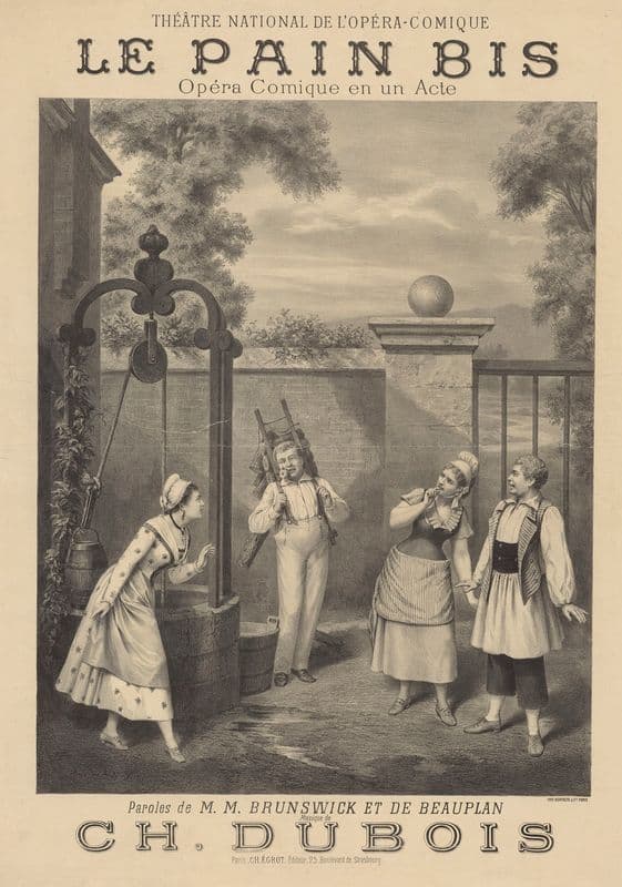 Théâtre National de l’Opéra -Comique. Le Pain bis, opéra-comique en un acte as a canvas print