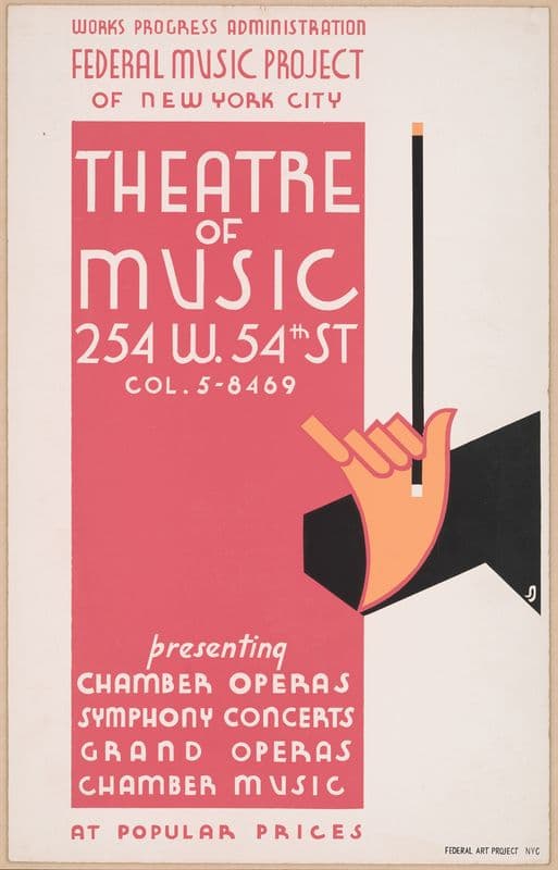 Theatre of Music (1936-1941) as a canvas print