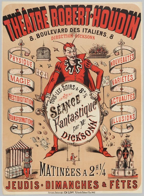 Theâtre Robert-Houdin 8, Boulevard Des Italiens, Seance Fantastiq (1882-1888) as a canvas print
