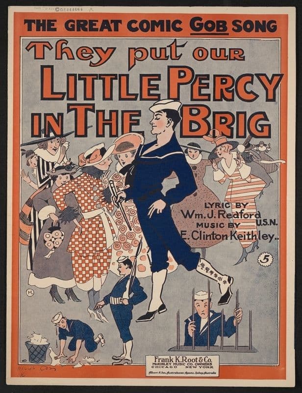 They put our little Percy in the brig the great comic gob song as a canvas print