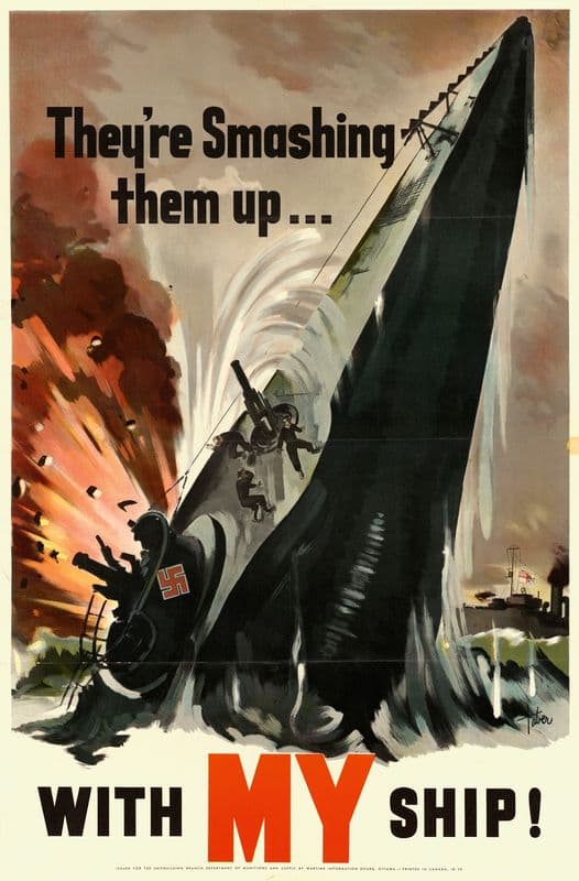 They’re Smashing Them up with my Ship! as a canvas print