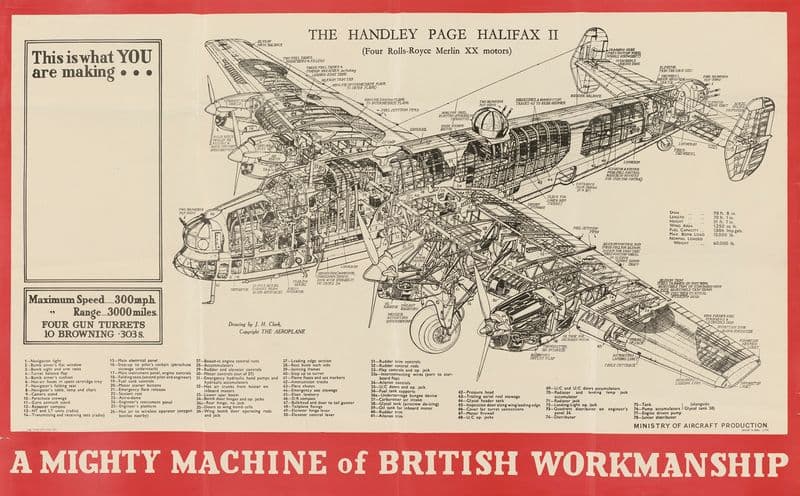 This is What You are Making…A Mighty Machine of British Workmanship – The Handley Page Halifax II as a canvas print