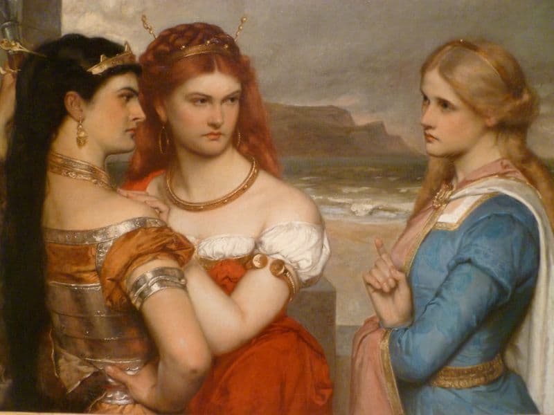 Three daughters of King Lear (1875-1876) as a canvas print