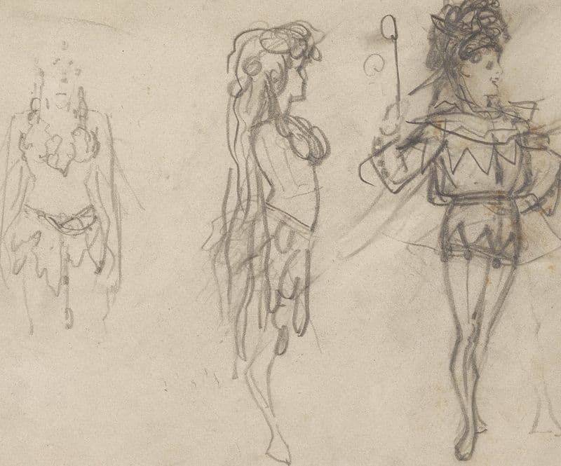 Three Figures (19th century) as a canvas print