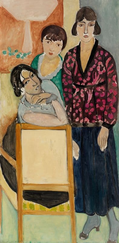 Three Sisters and ‘The Rose Marble Table’ (Les Trois soeurs à ‘La Table de marbre rose’) as a canvas print