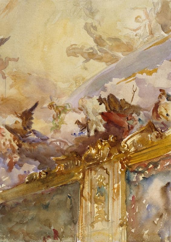 Tiepolo Ceiling, Milan (circa 1898 –1900) as a canvas print