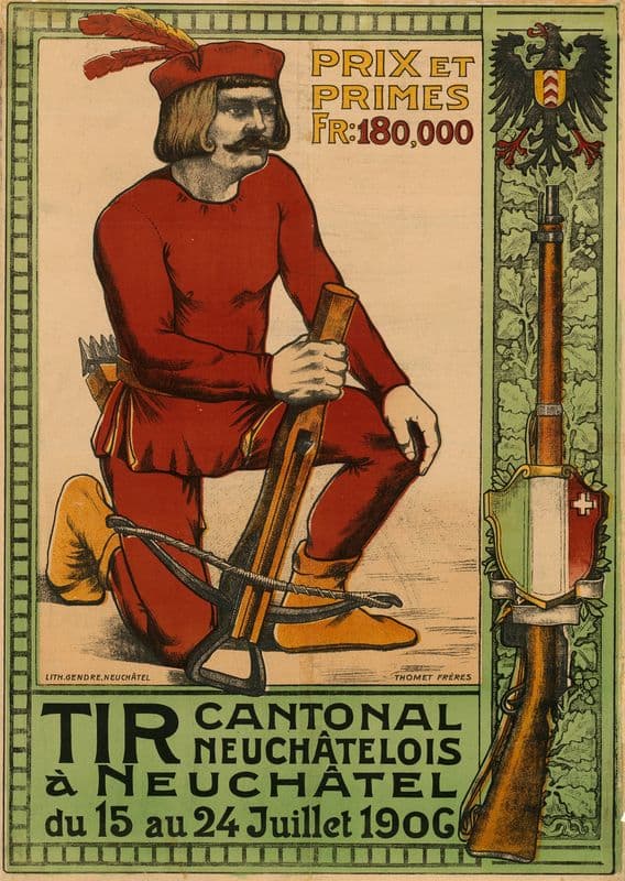 Tir cantonal neuchâtelois 1906 as a canvas print