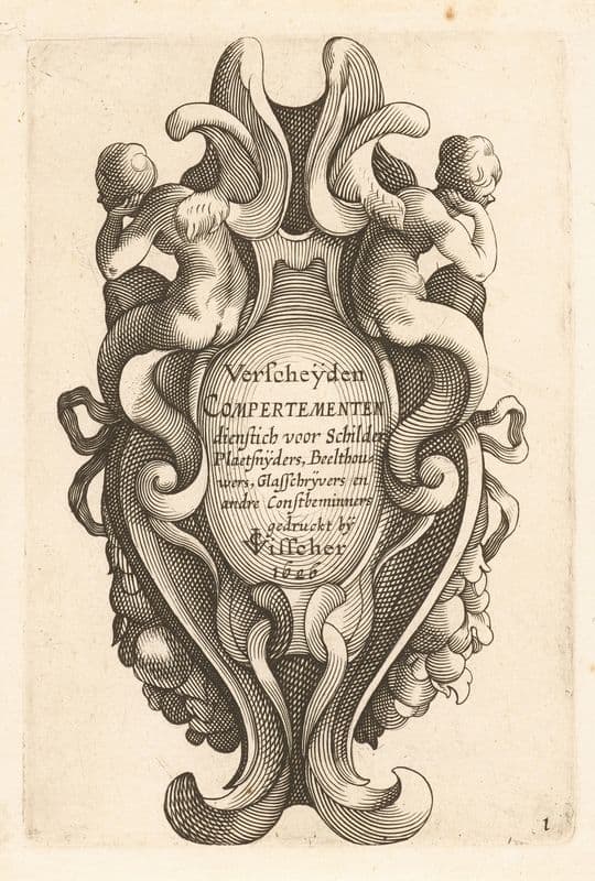 Titelblad Verscheijden Compertementen dienstich voor Schilders Plaetsnijders, Beelthouwers, Glasschrijvers as a canvas print