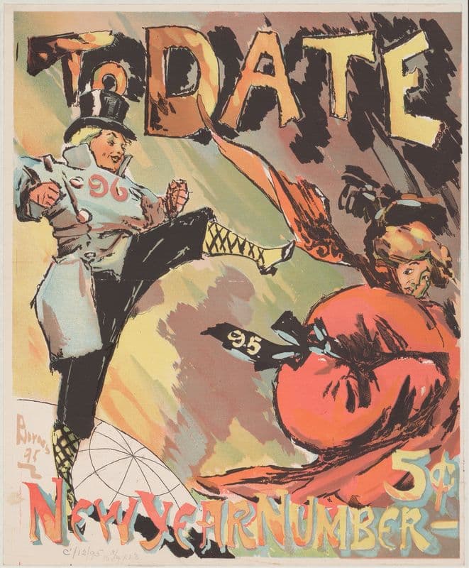 To Date, New Year, number as a canvas print