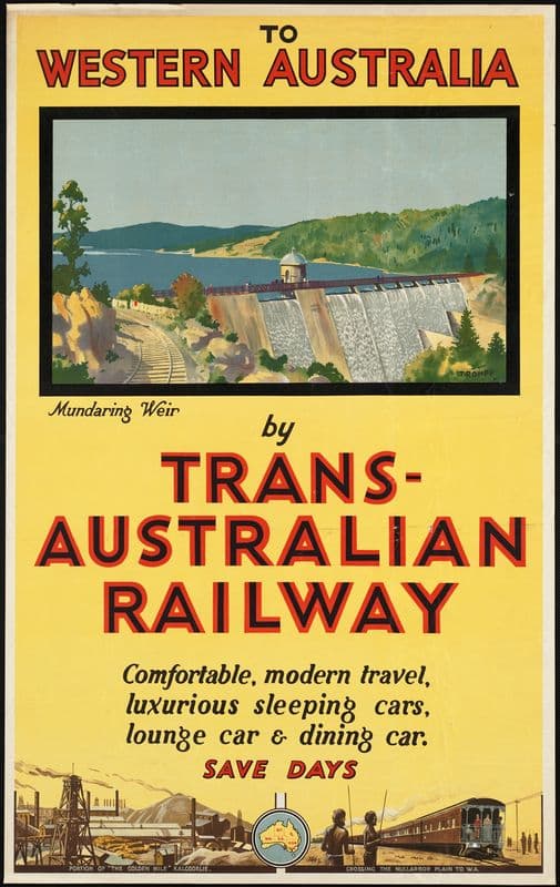 To Western Australia by Trans-Australian Railway as a canvas print