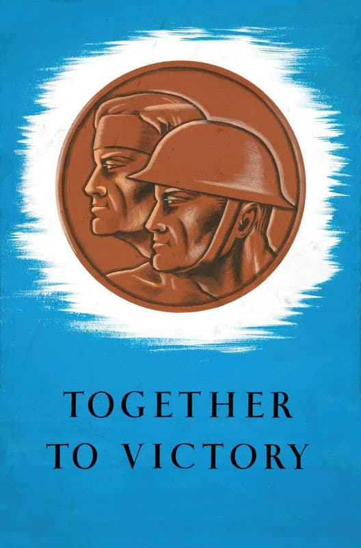 Together to Victory (between 1939 and 1946) as a canvas print