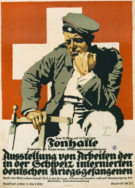 Tonhalle … Ausstellung von Arbeiten der in der Schweiz internierten deutschen Kriegsgefangenen as a canvas print