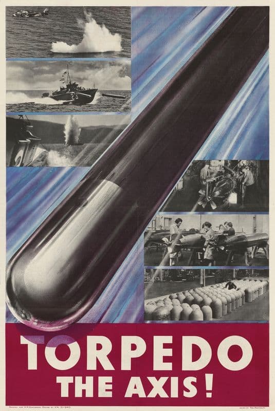 Torpedo the Axis! as a canvas print