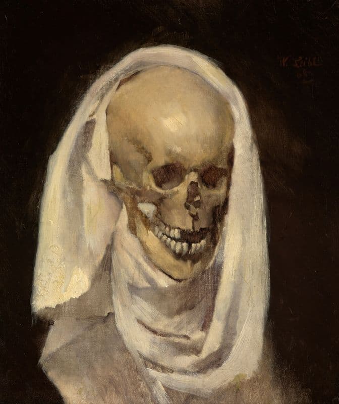 Totenschädel mit Leichentuch as a canvas print