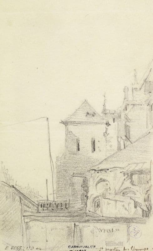 Tour carrée de Saint-Martin des Champs (1801-1900) as a canvas print