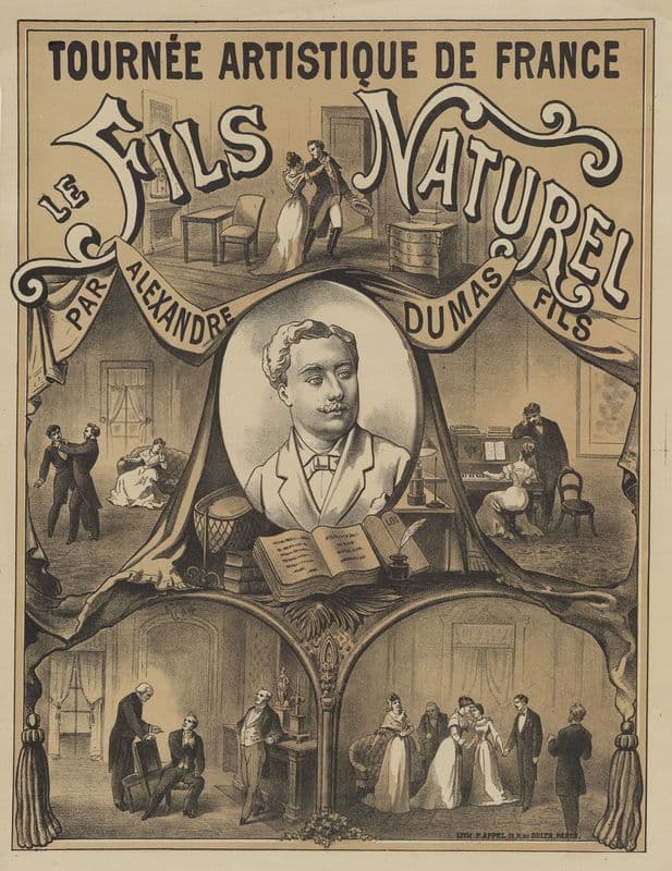 Tournée artistique de France. Le Fils naturel. Comédie par Alexandre Dumas as a canvas print