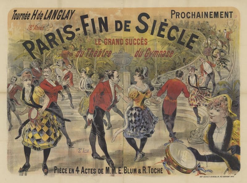 Tournée H. de Langlay. 18e année. Paris, fin de siècle as a canvas print