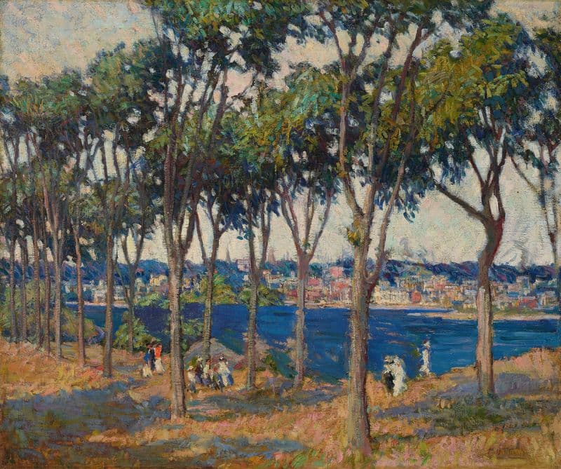 Town Across the Water as a canvas print
