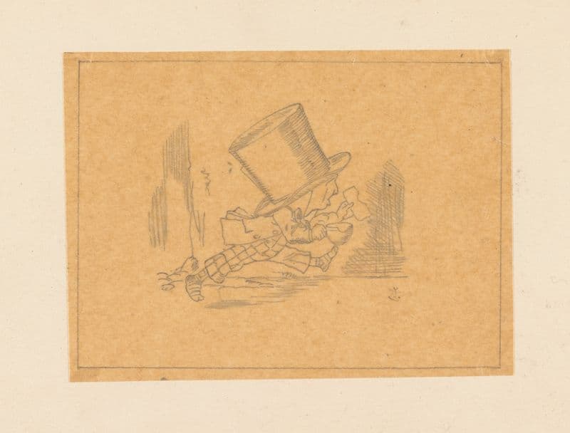 Tracing of the Hatter running as a canvas print