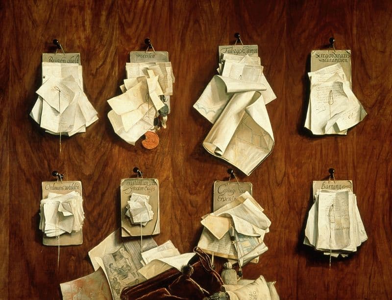 Treasurers’ papers and documents as a canvas print
