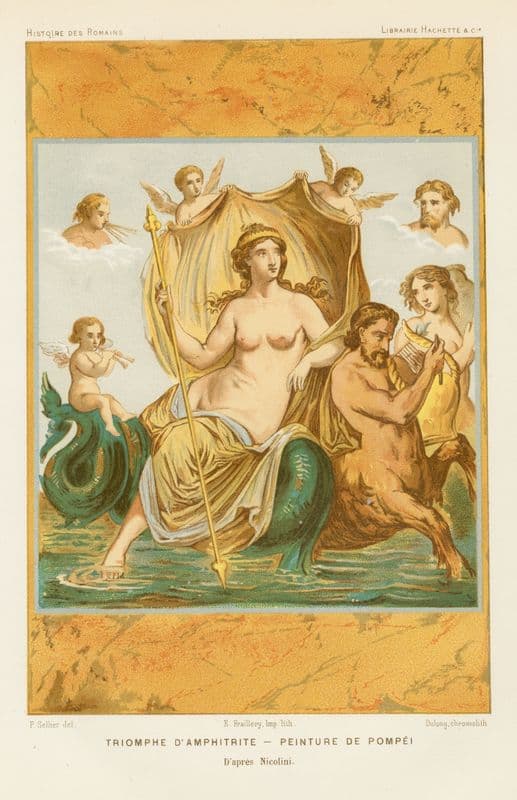Triomphe d’Amphitrite–Peinture de Pompéi as a canvas print