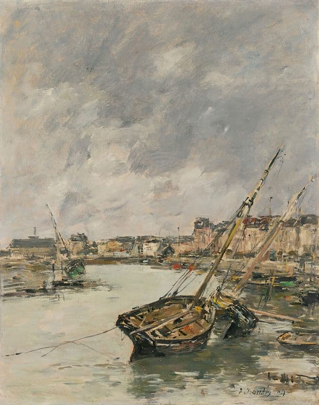 Trouville, Le Port, Marée Basse as a canvas print