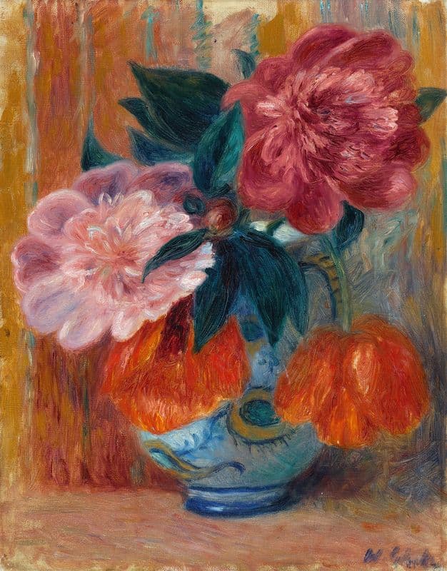 Tulips and Peonies in Pitcher (c. 1914–1915) as a canvas print