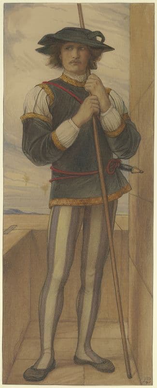 Turmwächter aus ritterlicher Zeit as a canvas print