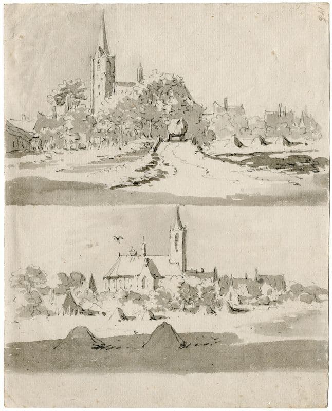 Twee dorpsgezichten as a canvas print
