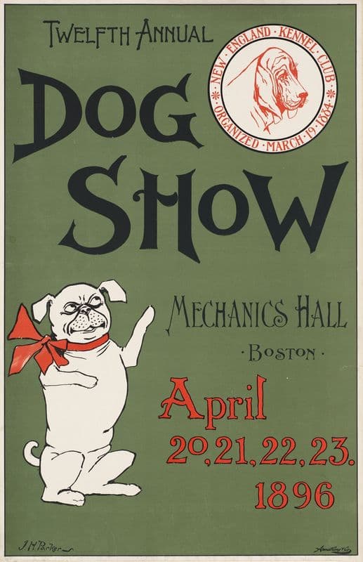 Twelfth annual dog show as a canvas print