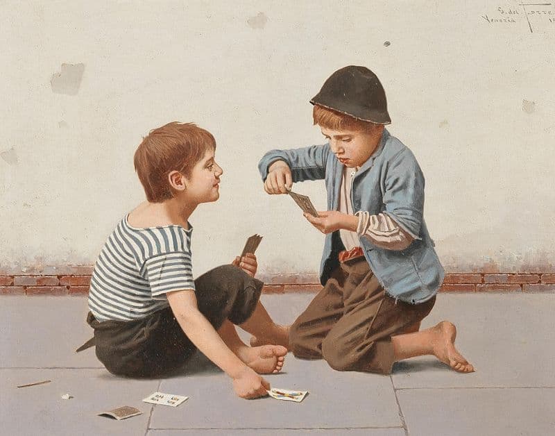 Two Card Players as a canvas print