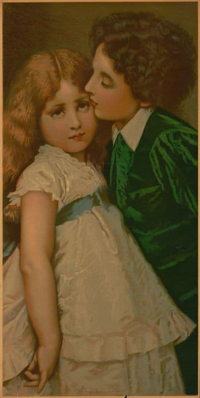 Two children as a canvas print