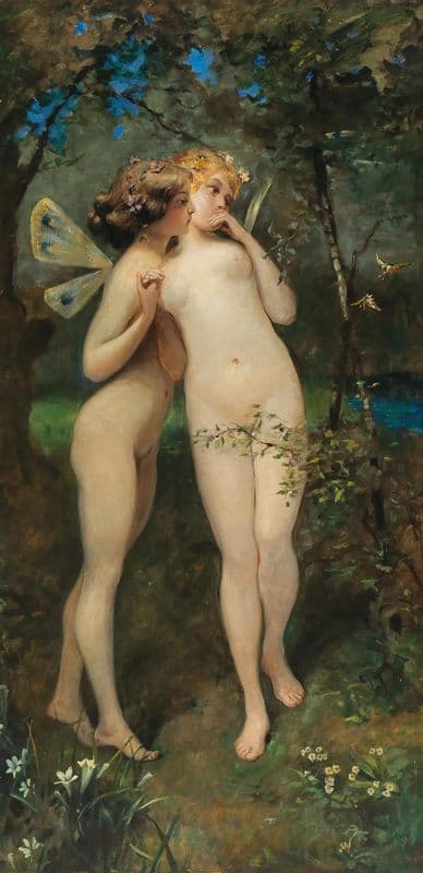 Two Elves as a canvas print