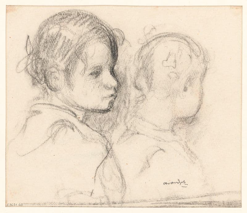 Two girls’ heads as a canvas print
