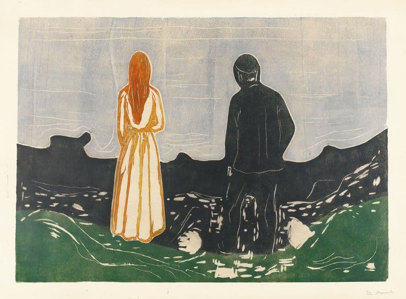 Two Human Beings. The Lonely Ones as a canvas print
