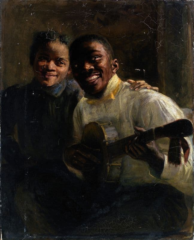 Two Negro Musicians as a canvas print