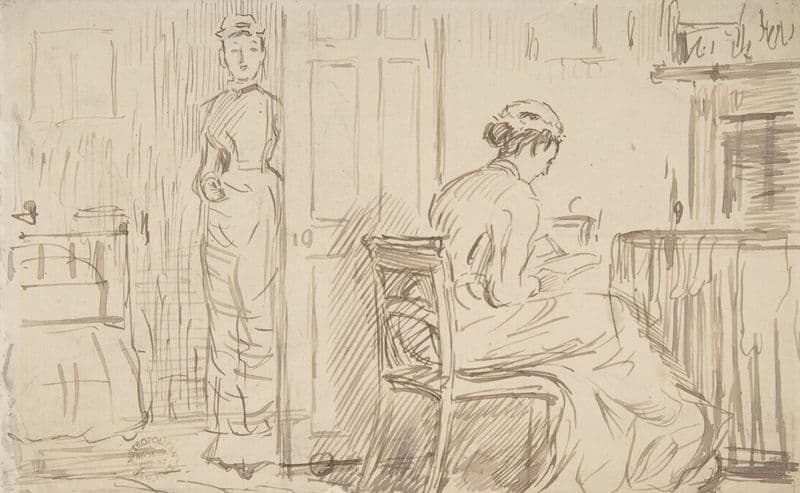 Two Nursemaids (1870–1891) as a canvas print