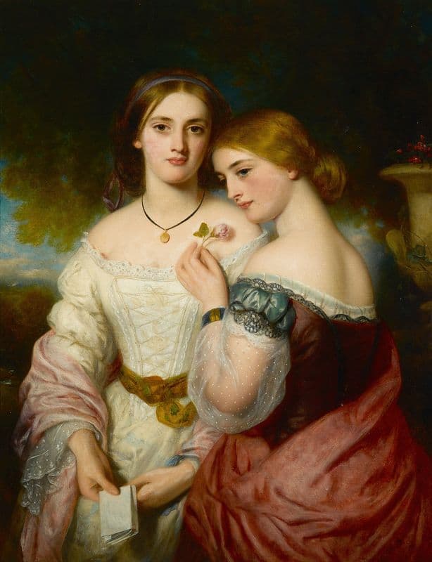 Two Victorian Beauties as a canvas print