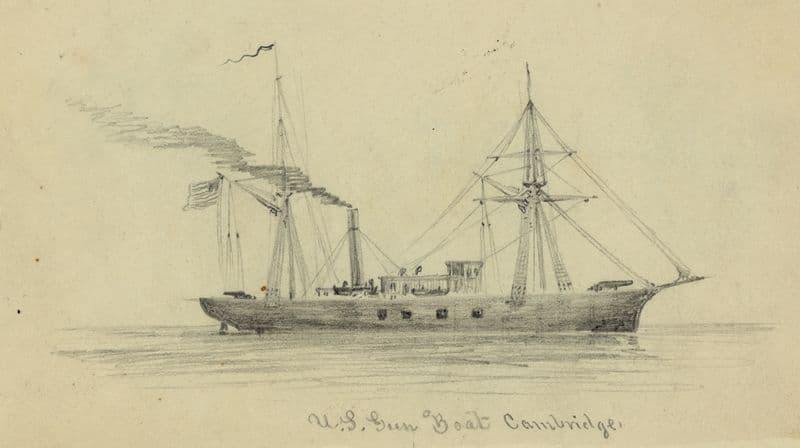 U.S. Gun Boat Cambridge (1860-1865) as a canvas print